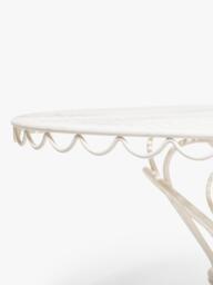 Business & Pleasure Co. Al Fresco Round Garden Dining Table, 120cm, White - thumbnail 3