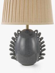 John Lewis Ruffle Ceramic Base Table Lamp, Blue - thumbnail 3