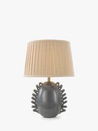 John Lewis Ruffle Ceramic Base Table Lamp, Blue - thumbnail 1