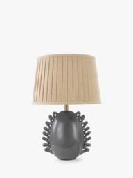 John Lewis Ruffle Ceramic Base Table Lamp, Blue - thumbnail 2