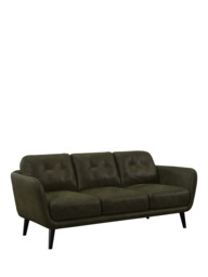 John Lewis Arlo Large 3 Seater Leather Sofa, Dark Leg - thumbnail 1