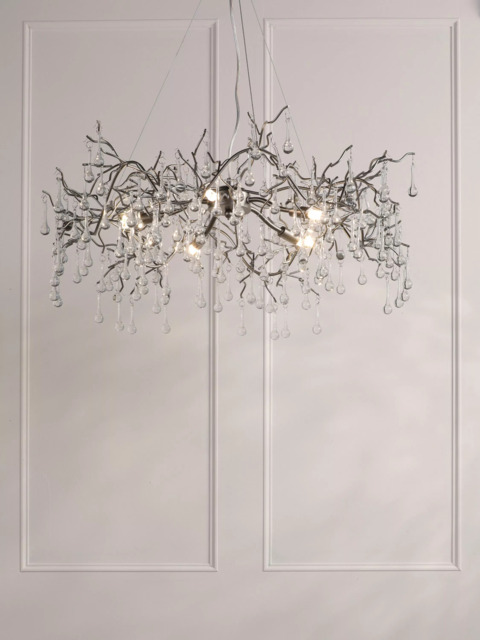 Laura Ashley Willow Grande Ceiling Light, Pewter - image 1