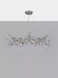 Laura Ashley Willow Grande Ceiling Light, Pewter - thumbnail 3