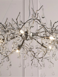 Laura Ashley Willow Grande Ceiling Light, Pewter - thumbnail 5