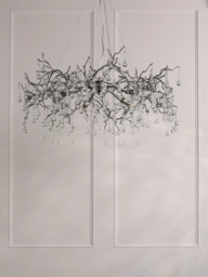 Laura Ashley Willow Grande Ceiling Light, Pewter - thumbnail 2
