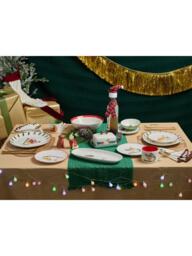 Wednesday Tea Collective Christmas Dog Stoneware Plates, Set of 2, 19cm - thumbnail 6