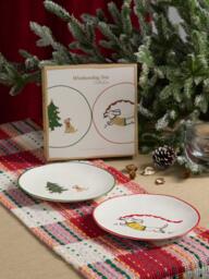 Wednesday Tea Collective Christmas Dog Stoneware Plates, Set of 2, 19cm - thumbnail 5