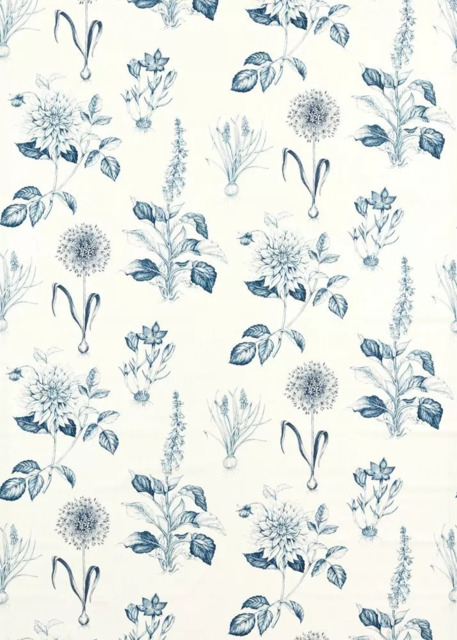 Clarke & Clarke Roseraie Made to Measure Curtains & Roman Blind, Midnight - image 1
