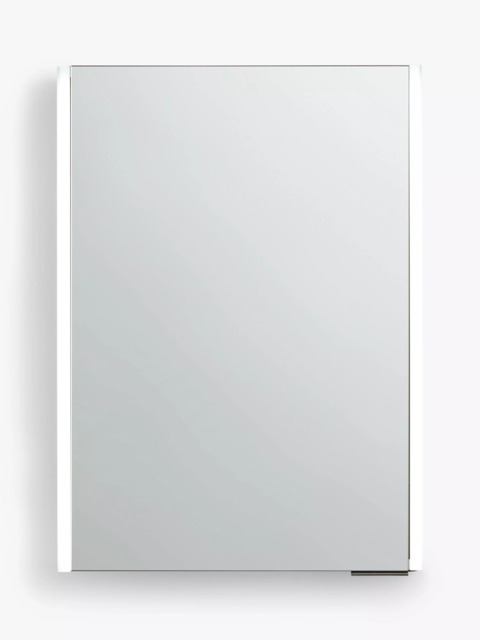 John Lewis Vertical Single Mirrored and Illuminated Bathroom Cabinet - image 1