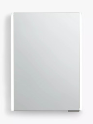 John Lewis Vertical Single Mirrored and Illuminated Bathroom Cabinet