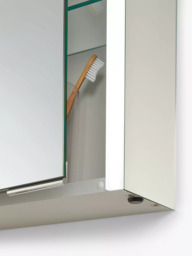 John Lewis Vertical Single Mirrored and Illuminated Bathroom Cabinet - thumbnail 4