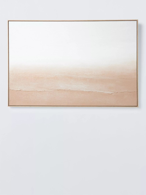 John Lewis 'Sandscape' Framed Hand Painted 3D Canvas, 80 x 120cm, Sand - image 1