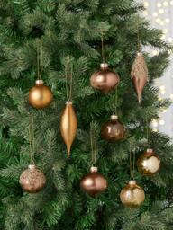 John Lewis Glass Baubles, Box of 20, Gold - thumbnail 2