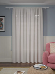 John Lewis Linen Polyester Blend Slot Top Voile Panel - thumbnail 4