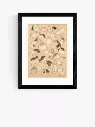 EAST END PRINTS Ando Hiroshige 'Art of Japan' Cats Framed Print - thumbnail 1