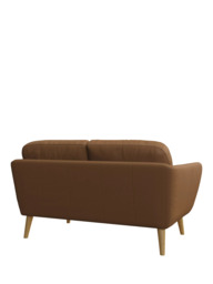 John Lewis Arlo Small 2 Seater Leather Sofa, Light Leg - thumbnail 4