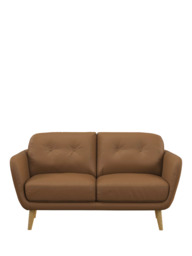 John Lewis Arlo Small 2 Seater Leather Sofa, Light Leg - thumbnail 5
