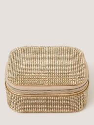 Monsoon Kids' Mini Rhinestone Jewellery Box, Gold