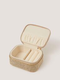 Monsoon Kids' Mini Rhinestone Jewellery Box, Gold - thumbnail 2