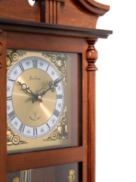 Acctim Westbury Radio Controlled Roman Numeral Pendulum Wall Clock, Brown - thumbnail 4