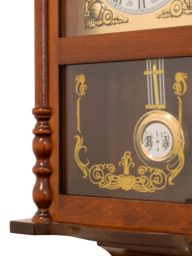 Acctim Westbury Radio Controlled Roman Numeral Pendulum Wall Clock, Brown - thumbnail 3