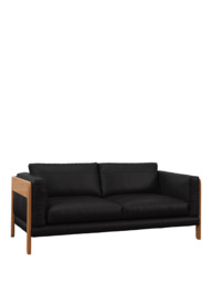 John Lewis Nest Large 3 Seater Leather Sofa, Light Leg - thumbnail 1
