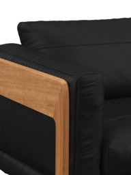 John Lewis Nest Large 3 Seater Leather Sofa, Light Leg - thumbnail 6