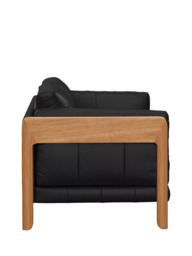 John Lewis Nest Large 3 Seater Leather Sofa, Light Leg - thumbnail 3