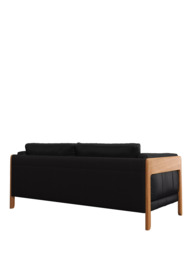 John Lewis Nest Large 3 Seater Leather Sofa, Light Leg - thumbnail 4