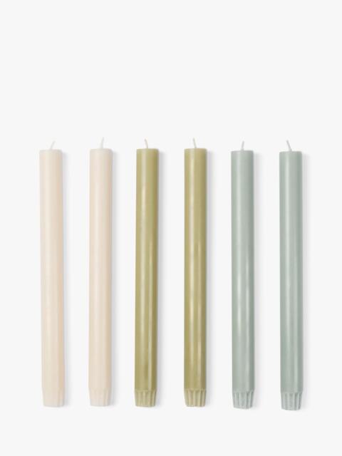 The Conran Shop Wick Wax Candles, Pack of 6, 25cm, Greens - image 1