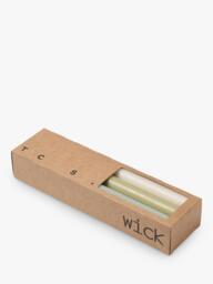 The Conran Shop Wick Wax Candles, Pack of 6, 25cm, Greens - thumbnail 4