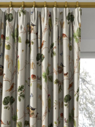 Sanderson Woodland Chorus Made to Measure Curtains or Roman Blind, Linen/Multi - thumbnail 2