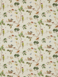 Sanderson Woodland Chorus Made to Measure Curtains or Roman Blind, Linen/Multi - thumbnail 1