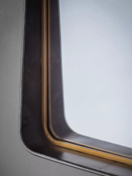 Gallery Direct Earl Rectangular Rounded Corners Metal Frame Mirror, 62 x 41.5cm, Bronze/Gold - thumbnail 3