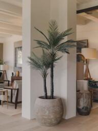 Vistafolia Outdoor Artificial Palma Gemela Palm Tree, 2.1m, Green - thumbnail 2