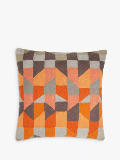 John Lewis Stack Cushion, Orange / Grey - image 1