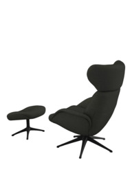 Flexlux More Relax Recliner Chair and Footstool, Black Leg - thumbnail 4