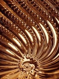 Tom Dixon Whirl Large Glass Pendant Ceiling Light, Gold - thumbnail 3