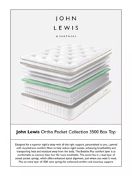 John Lewis Ortho Pocket Collection 3500 Box Top Pocket Spring Mattress, Medium Tension, Single - thumbnail 4