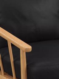 John Lewis Frome Leather Armchair, Light Leg - thumbnail 6