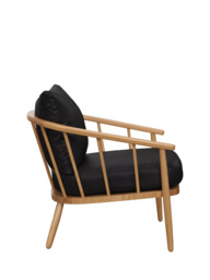 John Lewis Frome Leather Armchair, Light Leg - thumbnail 3