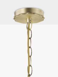 Laura Ashley Willowbrook 5 Arm Pleat Shade Pendant Ceiling Light, Antique Brass - thumbnail 4