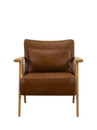 John Lewis Hendricks Leather Armchair, Light Leg - thumbnail 5