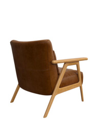 John Lewis Hendricks Leather Armchair, Light Leg - thumbnail 4