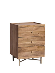 Swoon Halle 3 Drawer Bedside Table, Natural Oak - thumbnail 4