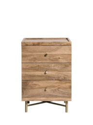 Swoon Halle 3 Drawer Bedside Table, Natural Oak - thumbnail 1