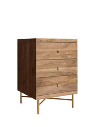 Swoon Halle 3 Drawer Bedside Table, Natural Oak - thumbnail 3