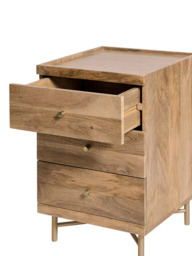 Swoon Halle 3 Drawer Bedside Table, Natural Oak - thumbnail 5
