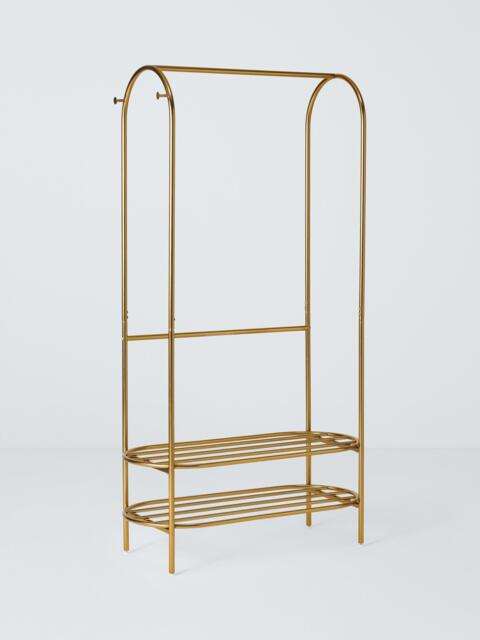John Lewis Curved Metal Clothes Rail, Gold - image 1