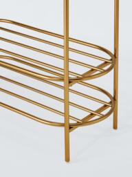 John Lewis Curved Metal Clothes Rail, Gold - thumbnail 3